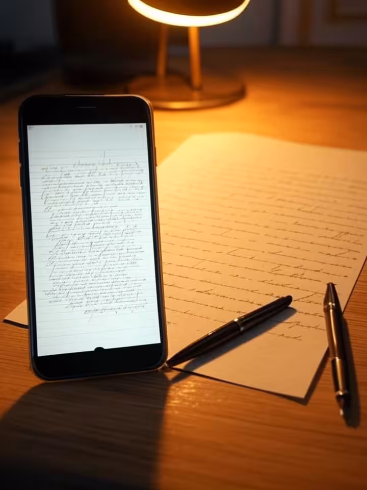 Split-screen composition contrasting digital dating app glow versus handwritten romantic letter with
