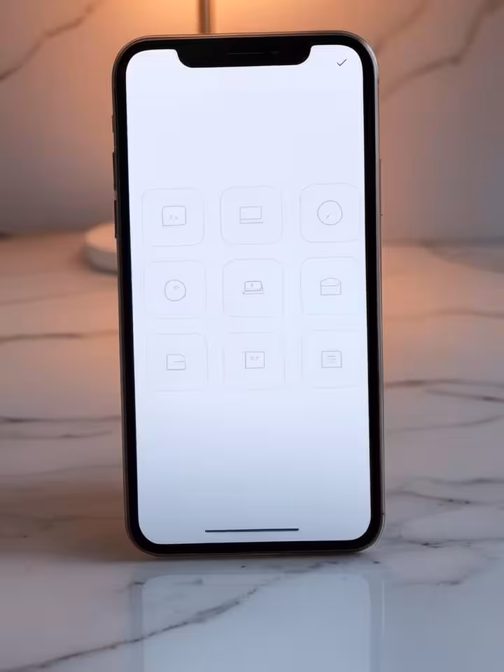 contemporary exclusive dating app interface on luxury smartphone, minimalist design, high-end aesthe
